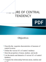 Measure of Central Tendency