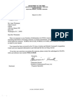 Responsive Documents - CREW: Department of The Army: Regarding Contractors With Ties To Rep. Rogers: 3/28/2012 - Army Response To 9-22-11 FOIA