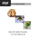 Recetario Bases Culinarias II Imprimir