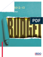 BDO Budget Snapshot - 2012-13