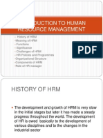 Introduction To Human Resource Management