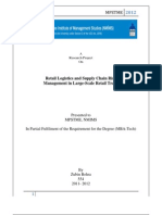 Retail Logistics and Supply Chain Risk Management in Large-Scale Retail Trade