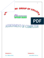 Assignment of Computer BT Insha Bba 2nd Sem.