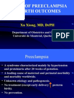 Impact of Preeclampsia On Birth Outcomes: Xu Xiong, MD, DRPH