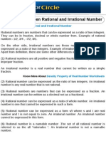 Difference Between Rational and Irrational Number