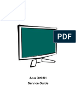 Acer TFT-LCD Color Monitor X203H Service Guide