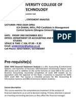 Financial Statement Analysis First Lecture