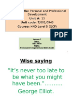 Lecture 1 - Personal Development