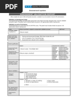 Assessment Validation Template