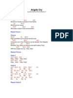 Angels Cry Chord Chart Eb