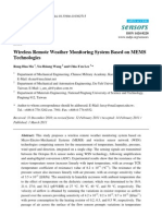 Sensors: Wireless Remote Weather Monitoring System Based On MEMS Technologies