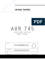 Harmon Kardon AVR 745 Owners Manual