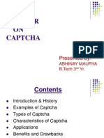 A Seminar ON Captcha: Presented by