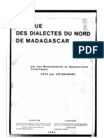 Velonandro. 1983. Les Dialectes Du Nord de Madagascar