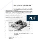 Identifying Parts of The System Unit - Aptiva 2196, 2197