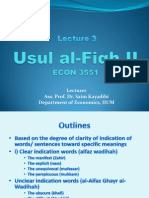 Lecture 3 Usul Al-Fiqh II