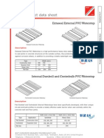 PVC Waterstop Datasheets