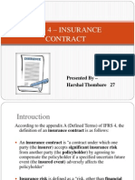 Ifrs 4 - Insurance Contract: Presented by - Harshal Thombare 27