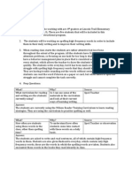 Spelling Informal Assessment 