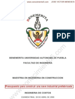 Presupuesto de Nave Industrial