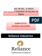 Reliance Retail - A Fresh Approach Towards Retailing in India