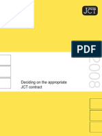 Deciding On The Appropriate JCT Contract November2008