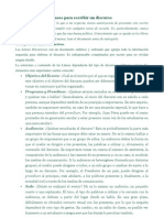 Pasos para Escribir Un Discurso