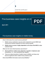 Five Insights Mno Business Case in Mobile Money