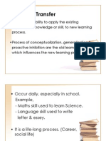 Pedagogy - Transfer Learning