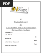 A Project Report On Automation of Gas Agency (New Connection Module)