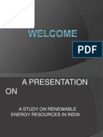 A Study On Renewable Energy Resources in India