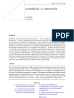 La Deteccion de Necesidades y La Intervención Socioeducativa