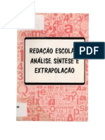 Livro Redação Escolar Análise Síntese e Extrapolação