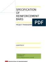 Specification - Reinforcement Bars