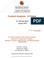 Introduction To Content Analysis in The Management Field