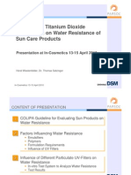 DSM Influence Tio2 Dispersion On WR in Cosmetics 2010 Westenfelder