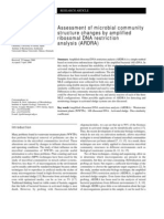 Assessment of Microbial Community Structure Changes by Amplified Ribosomal DNA Restriction Analysis (ARDRA)