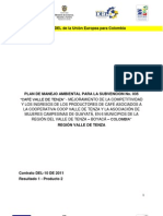 Plan de Manejo Ambiental para Café de Valle de Tenza 