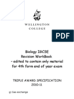 4th Form IGCSE Workbook Biology