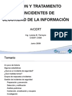 Gestion de Incidentes Parte1 2009