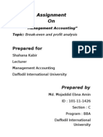 Assignment On Management Accounting