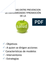 Diferencia Entre Promocion y Prevencion