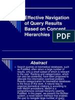 Effective Navigation of Query Results Based On Concept Hierarchies