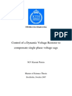 Control of A Dynamic Voltage Restorer To Compensate Single Phase Voltage Sags