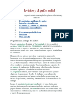 El Guión Televisivo y El Guión Radial