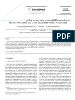 Implementation of A Quality Management System QMS According To The ISO 9000 Family in A Greek Small-Sized Winery A Case Study