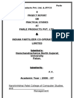 Parle Product Report