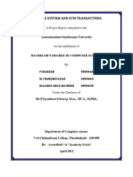 Banking System and Atm Transactions: Manonmanium Sundaranar University