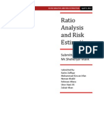 Ratio Analysis and Risk Estimation: Submitted To MR - Sheheryar Malik