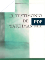 El Testimonio de Watchman Nee